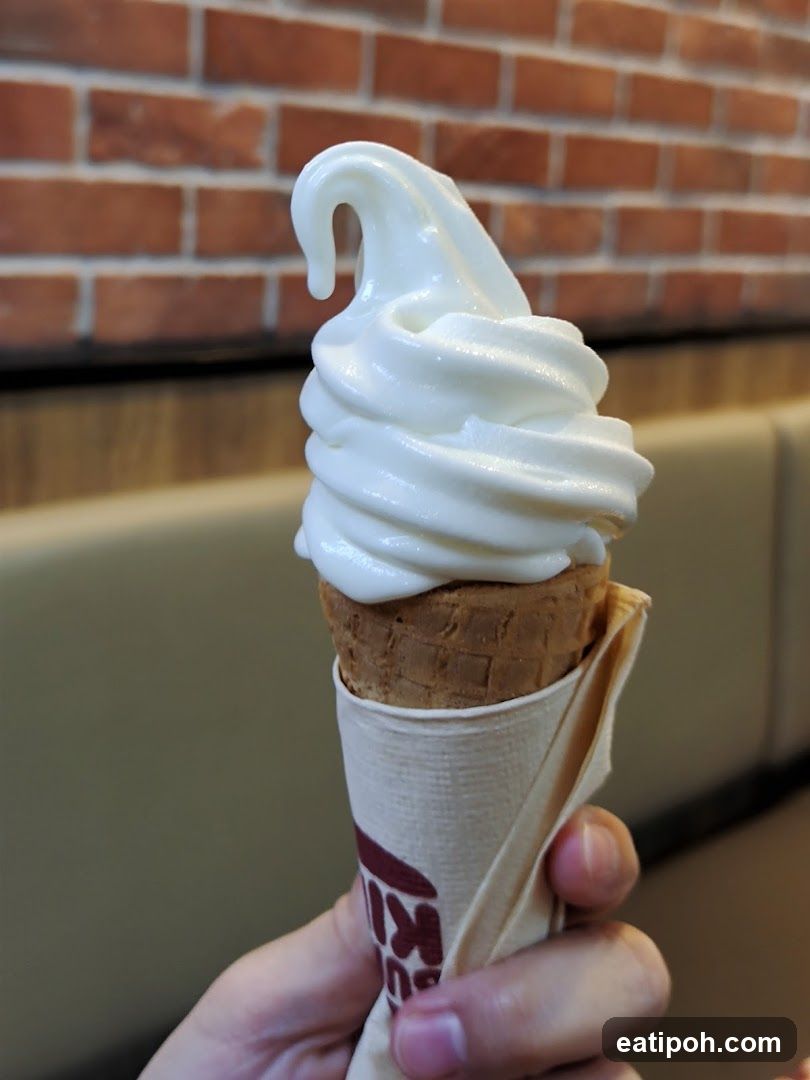 Soft Serve Ice Cream in Waffle Cone