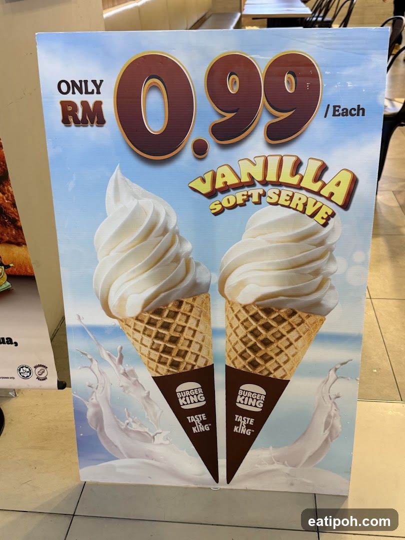 Burger King Vanilla Soft Serve Promotion