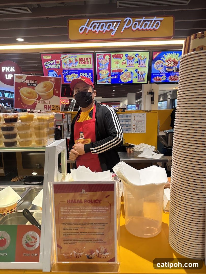 Happy Potato stall interior