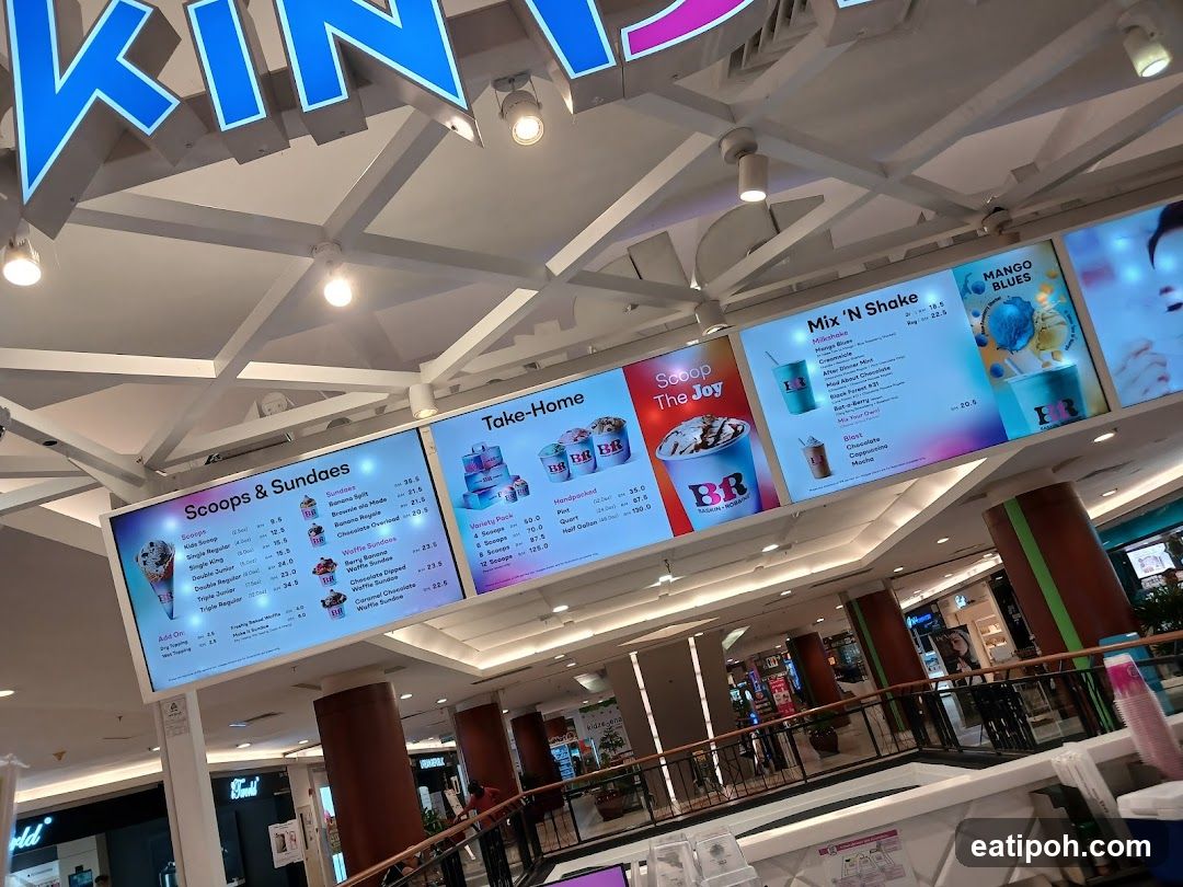 Baskin-Robbins Menu Display
