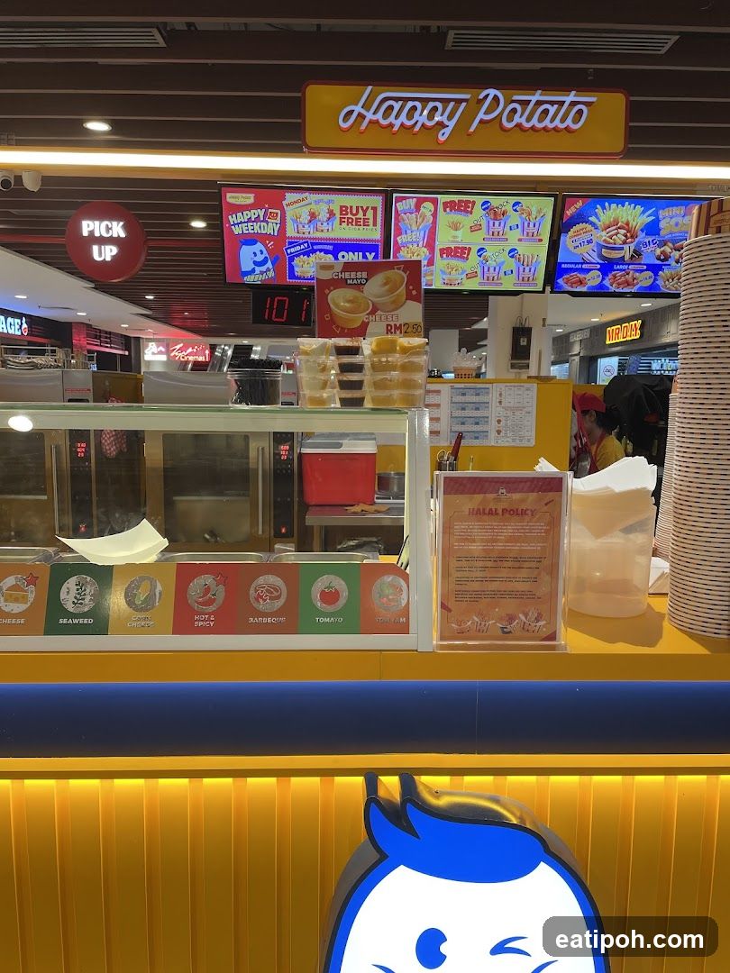 Happy Potato food stall interior