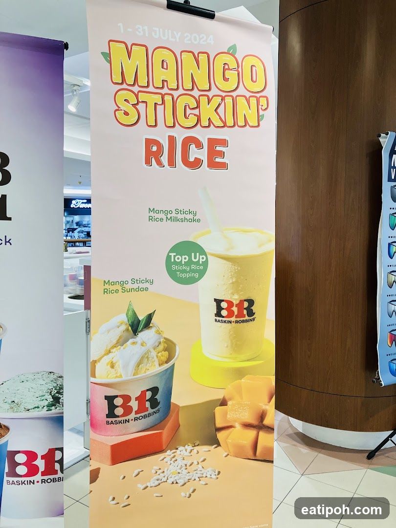 Baskin-Robbins Mango Stickin' Rice Promotion Banner