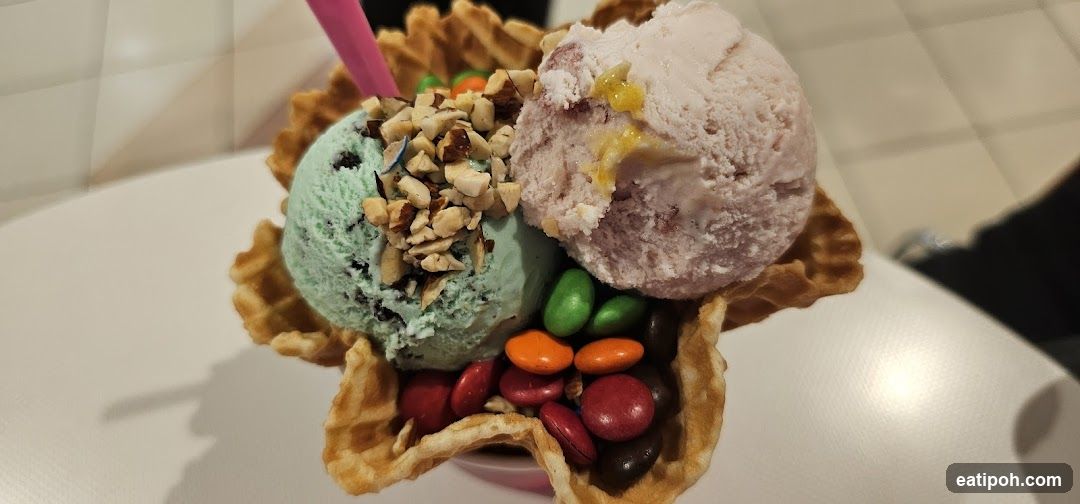 Ice Cream in Waffle Bowl