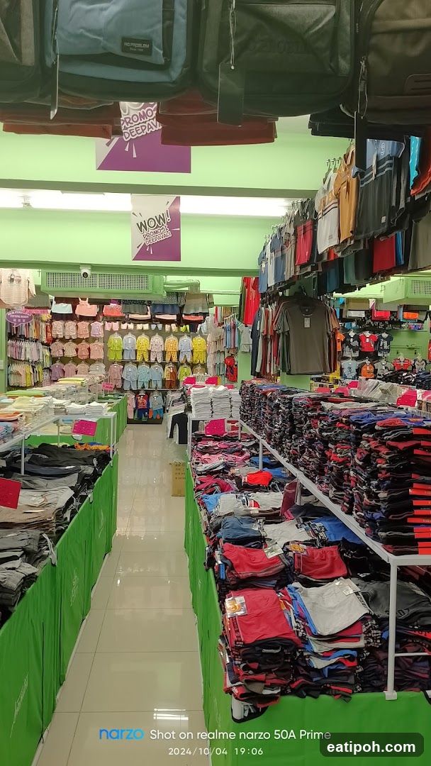 Interior of clothing store