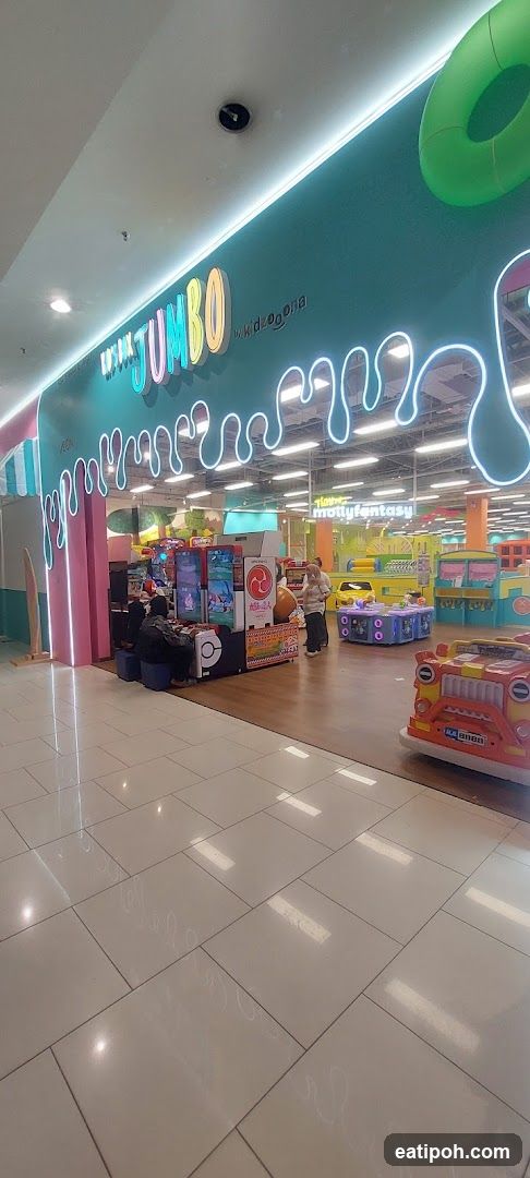Inside a children's entertainment center