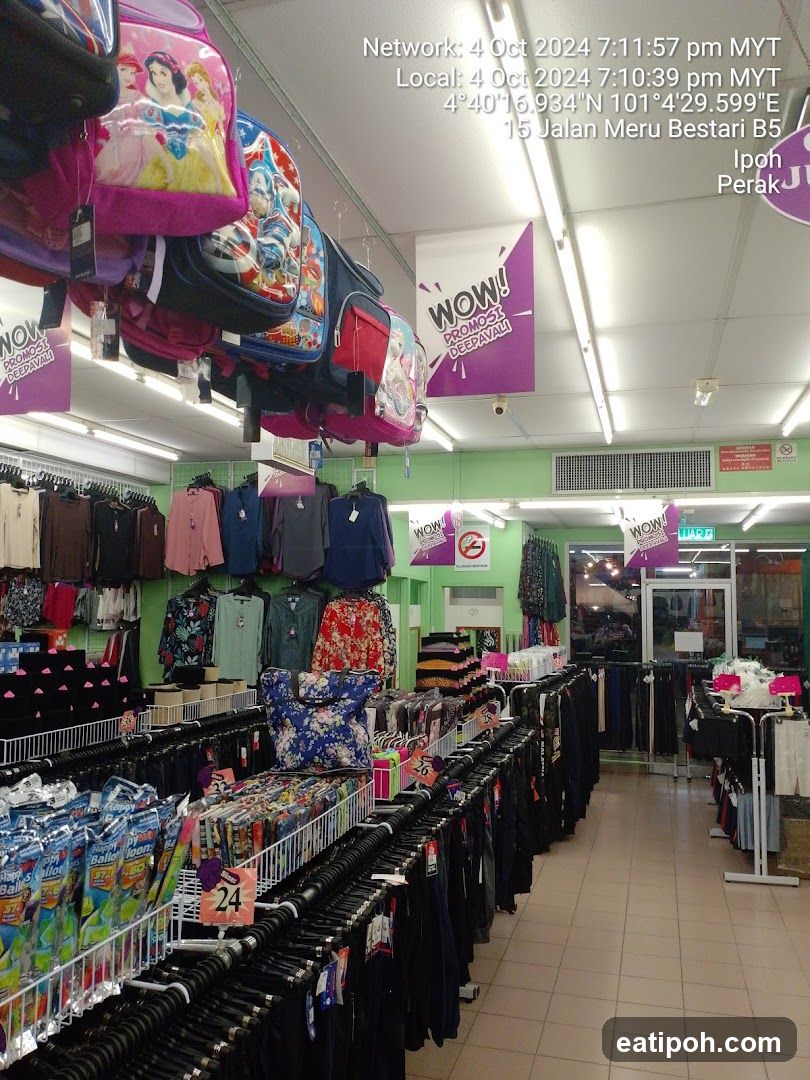 Interior of retail store