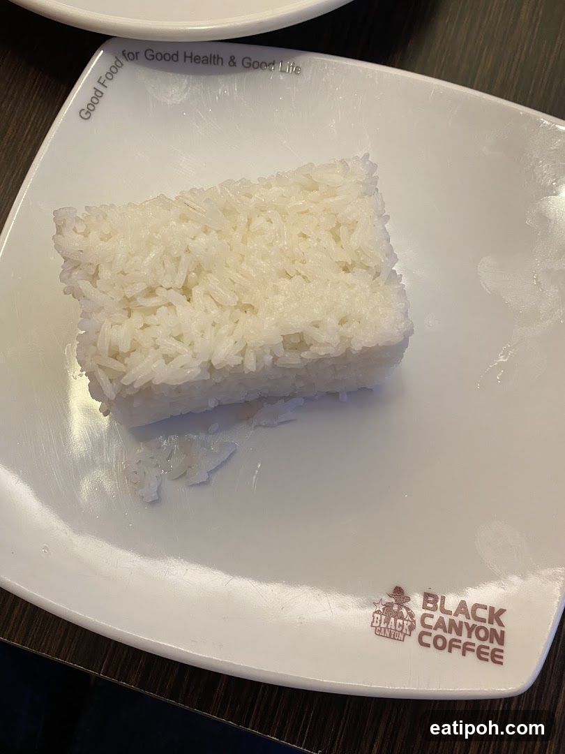 Rice on Plate at Black Canyon Coffee