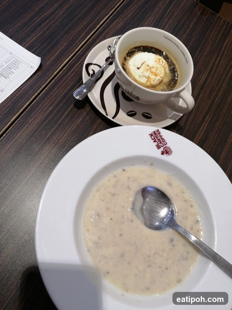 Table with Coffee and Soup
