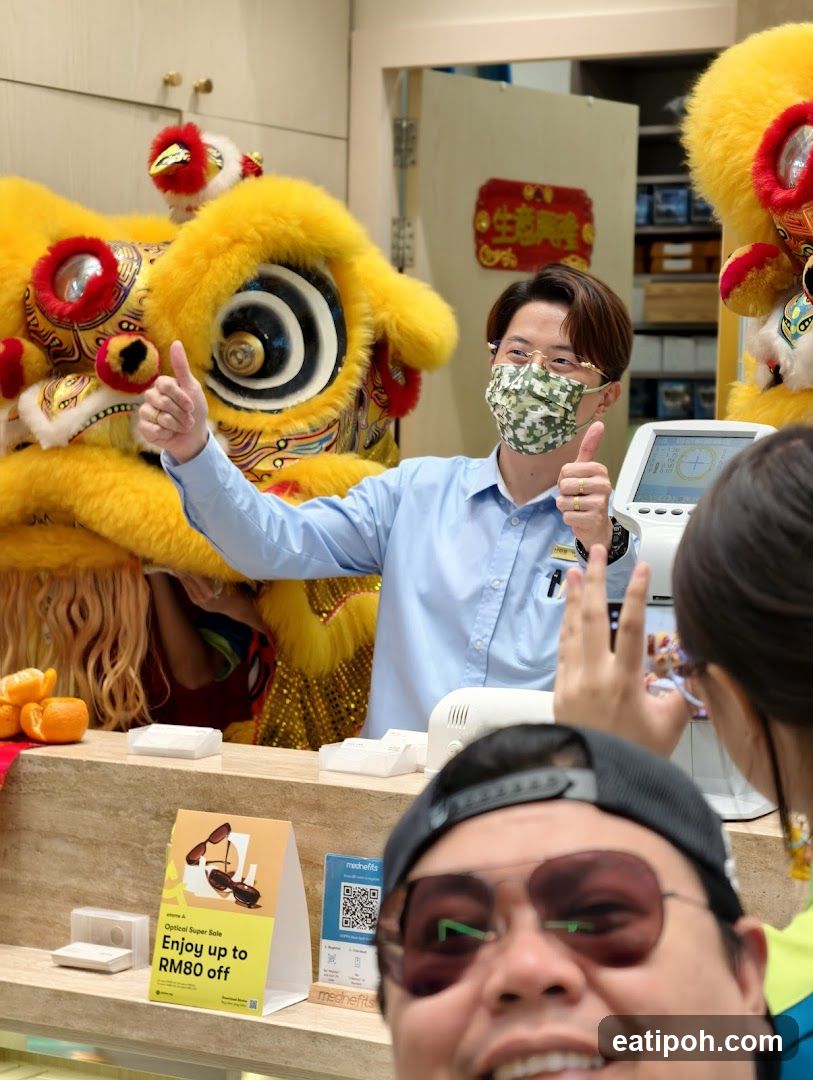 Storefront with Lion Dance Performance