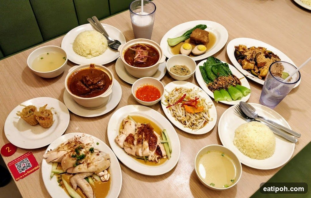 Dining Table with Asian Cuisine