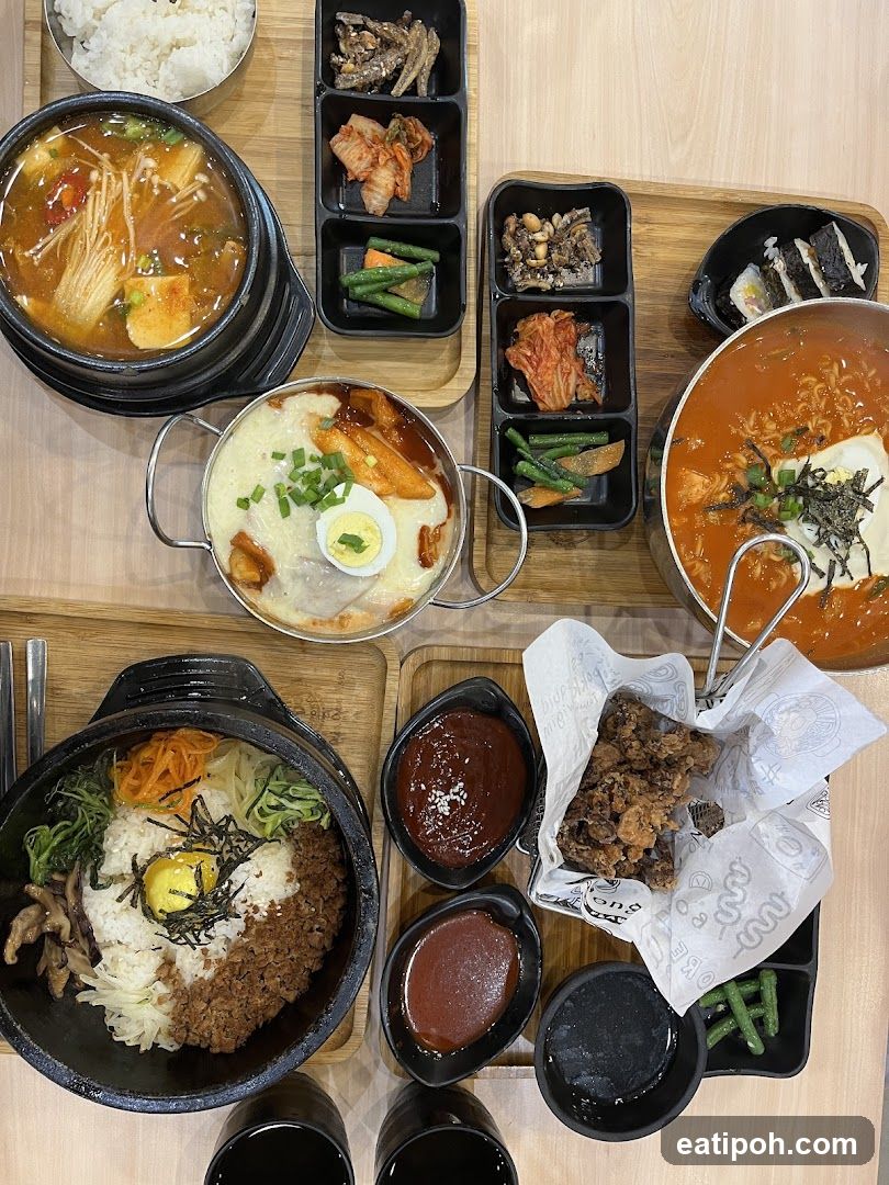 Korean meal spread