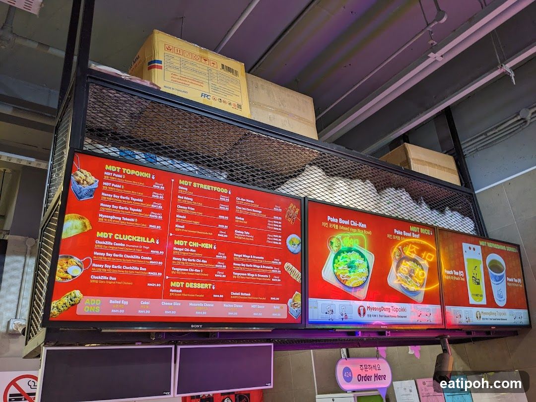 MOT Topokki Menu Board