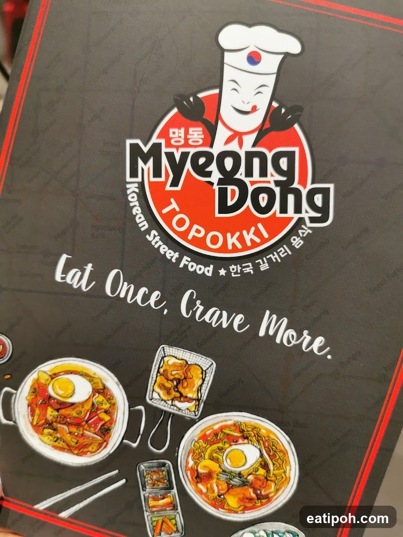 Myeong Dong Topokki Menu Cover