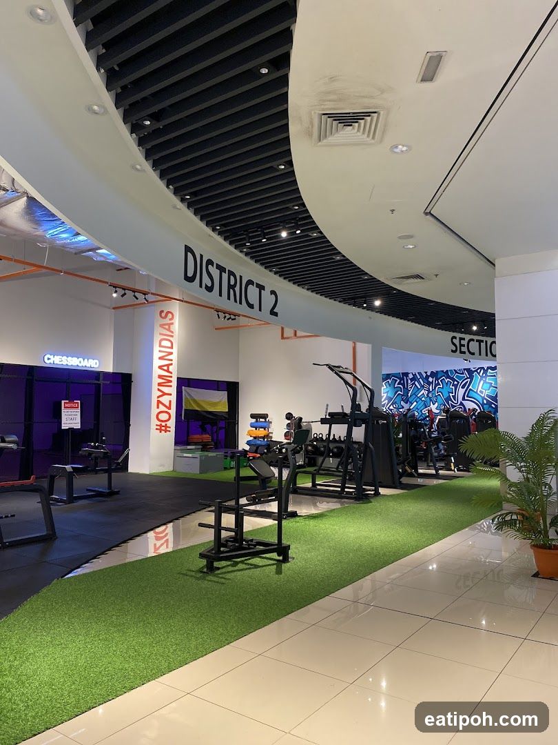 Interior of fitness facility