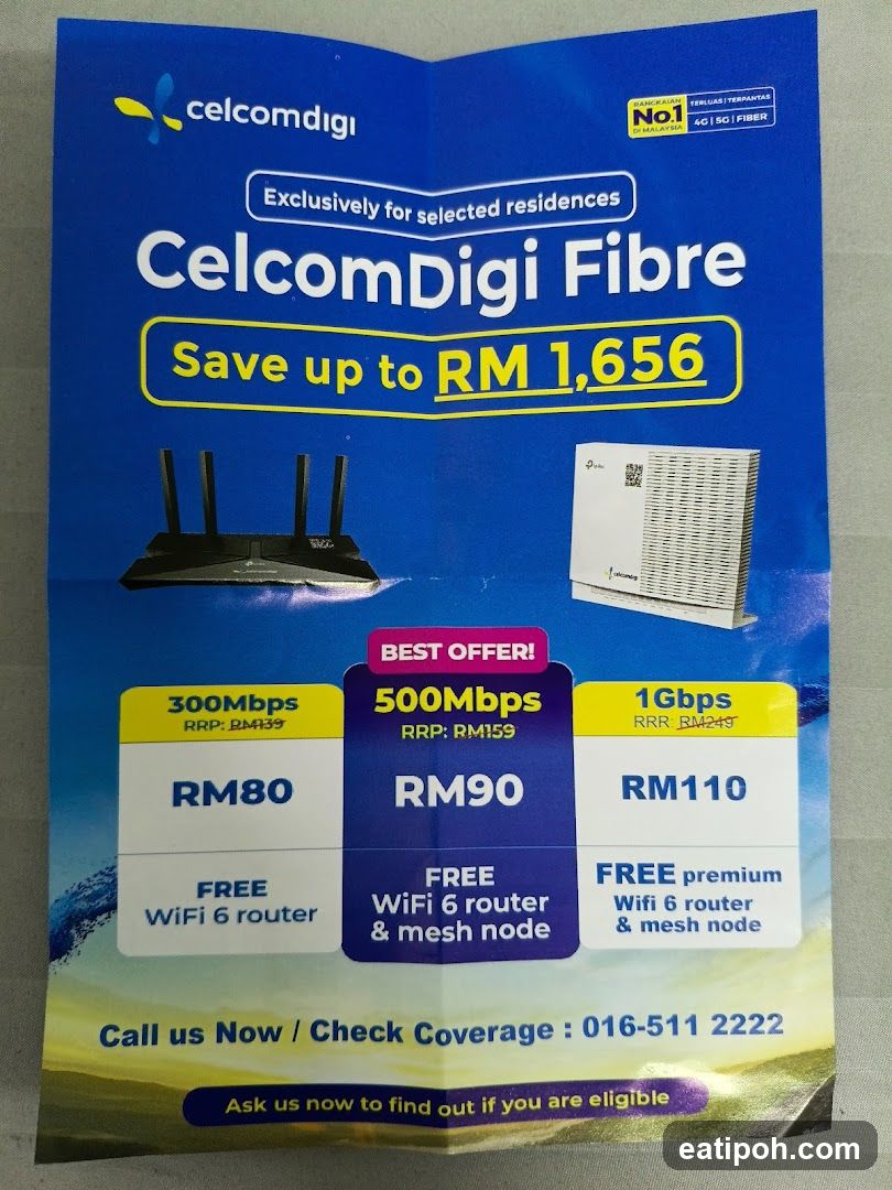 CelcomDigi Fibre Promotion Flyer