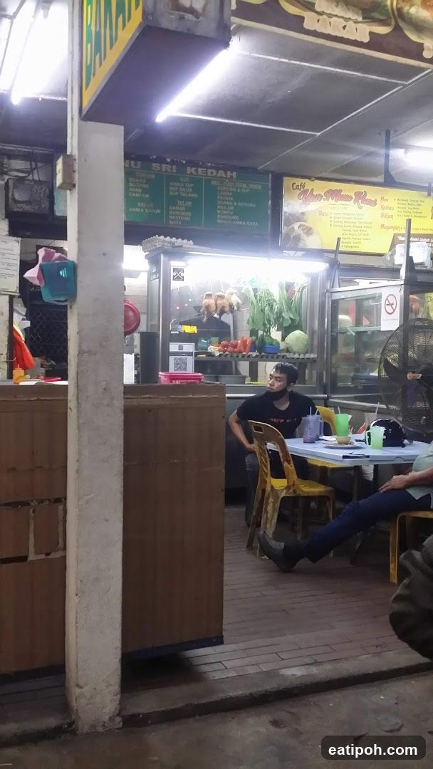 Street food stall interior
