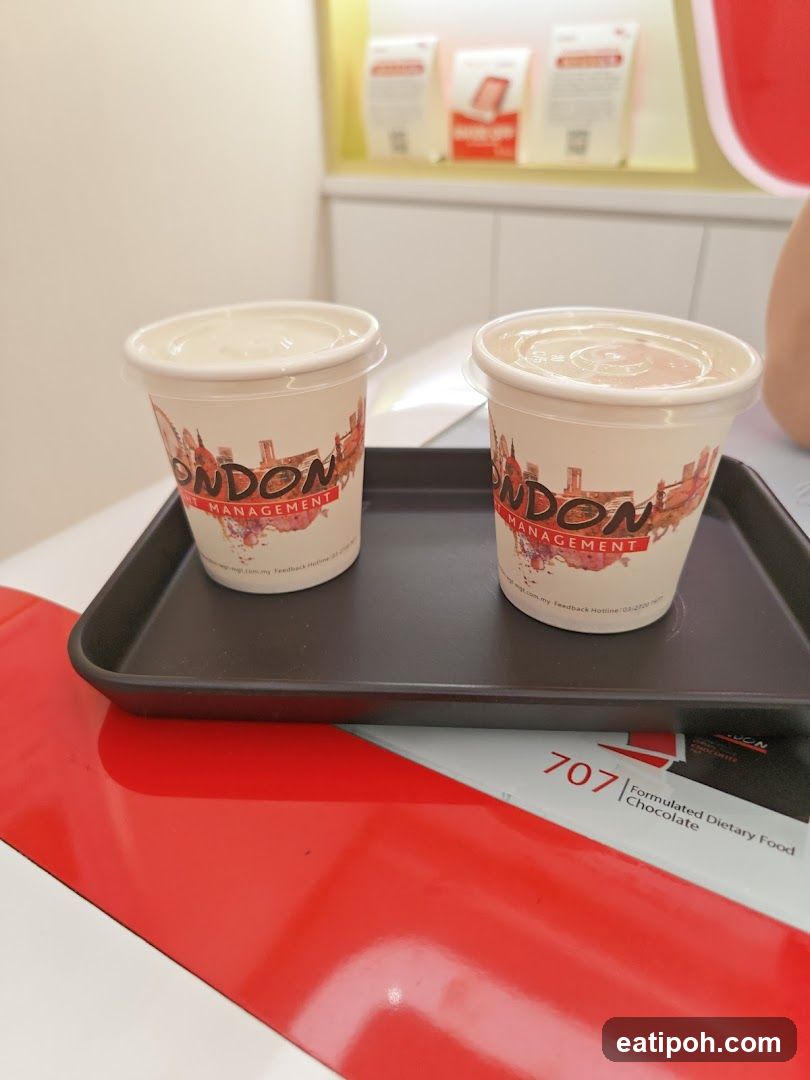 Two cups on tray