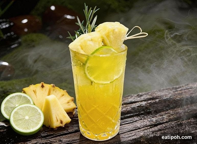 Pineapple Drink with Garnish