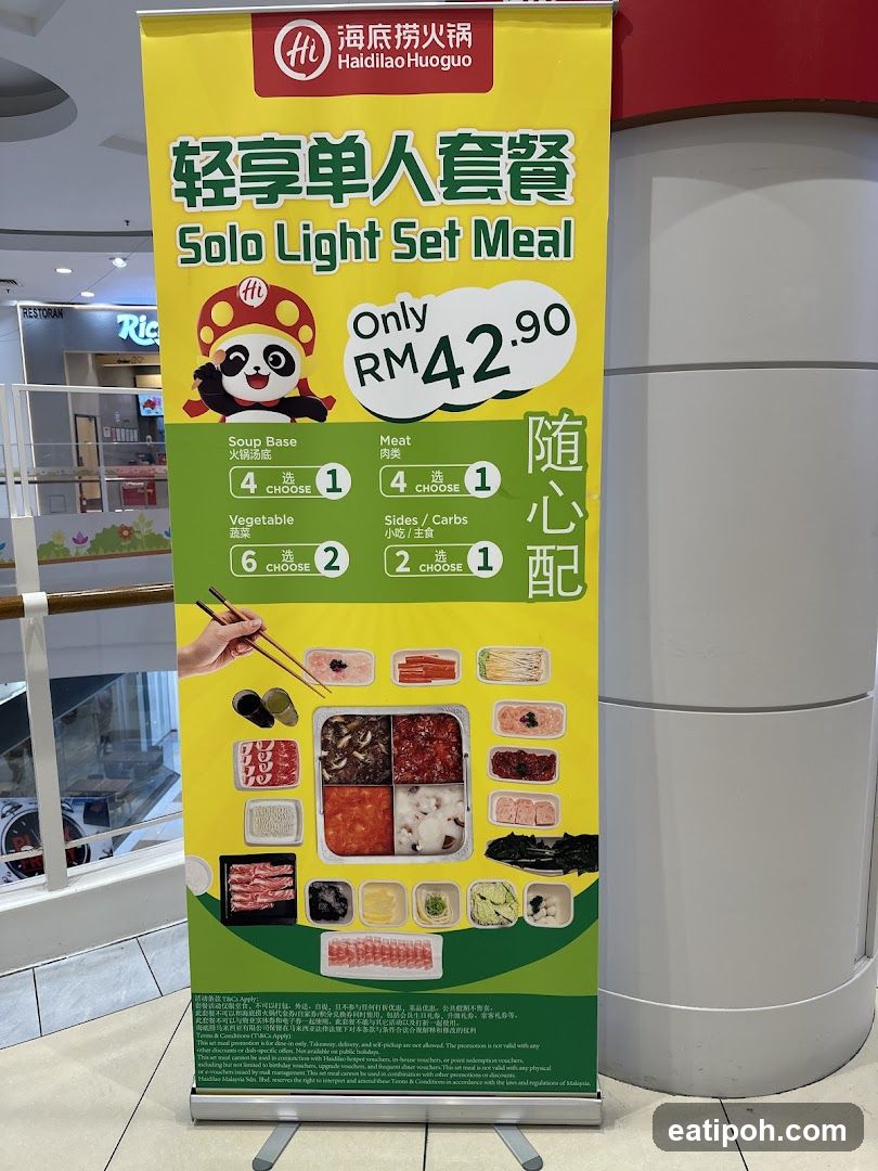 Solo Light Set Meal Promotion Stand