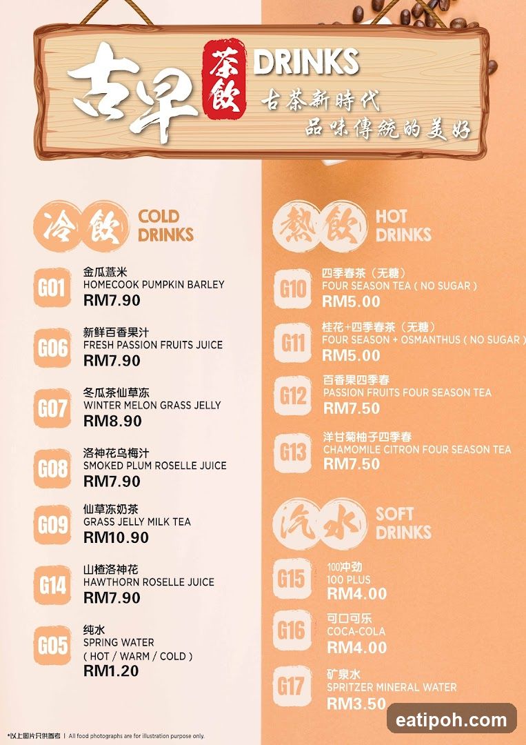 Drinks Menu