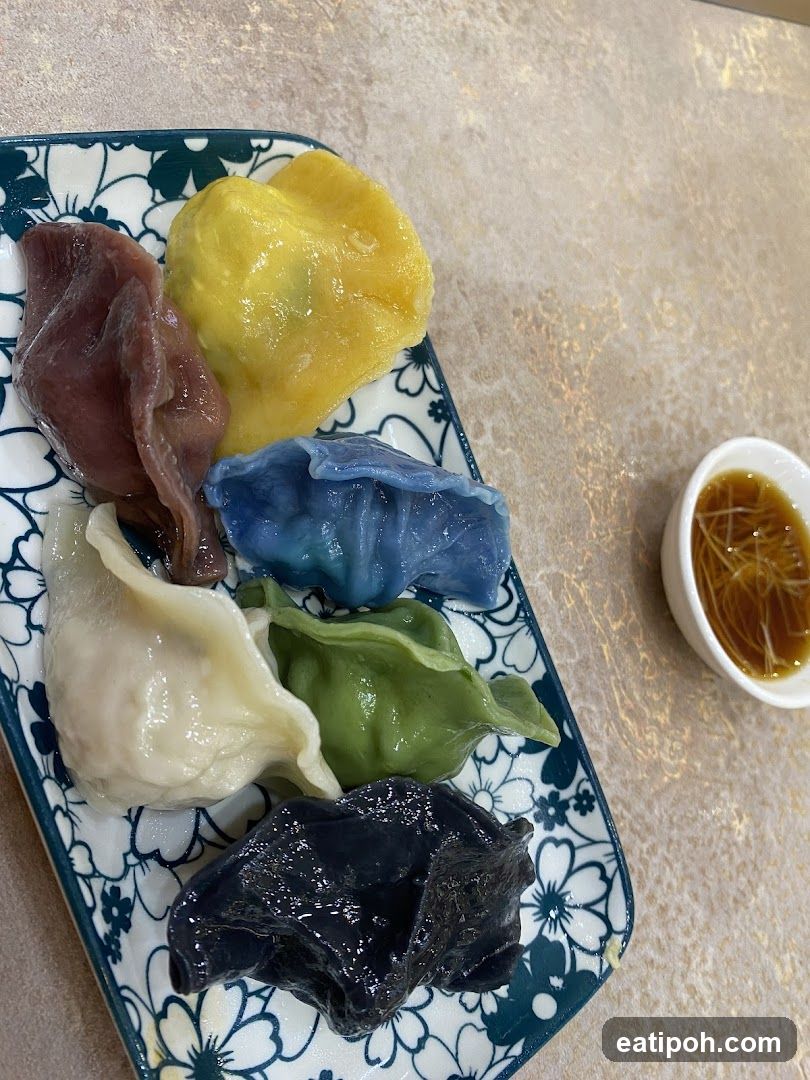 Colorful Dumplings on Plate