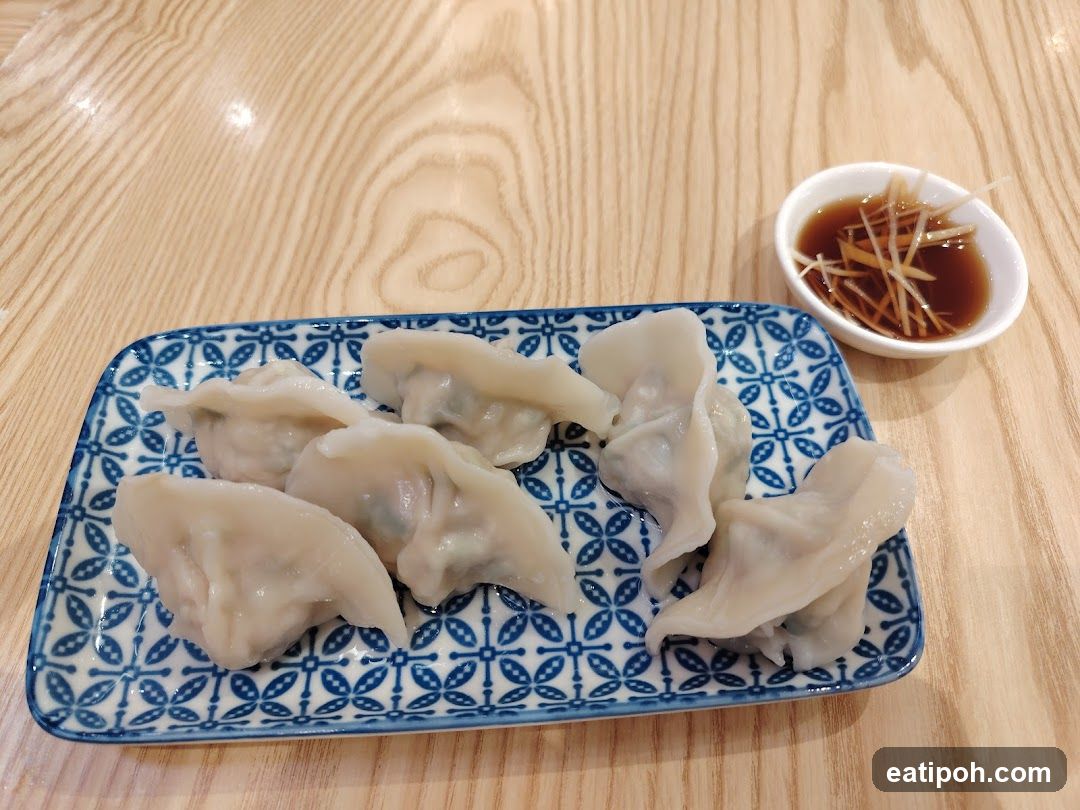 Dumplings with dipping sauce