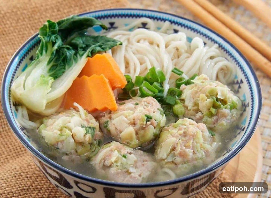 Noodle Soup with Meatballs