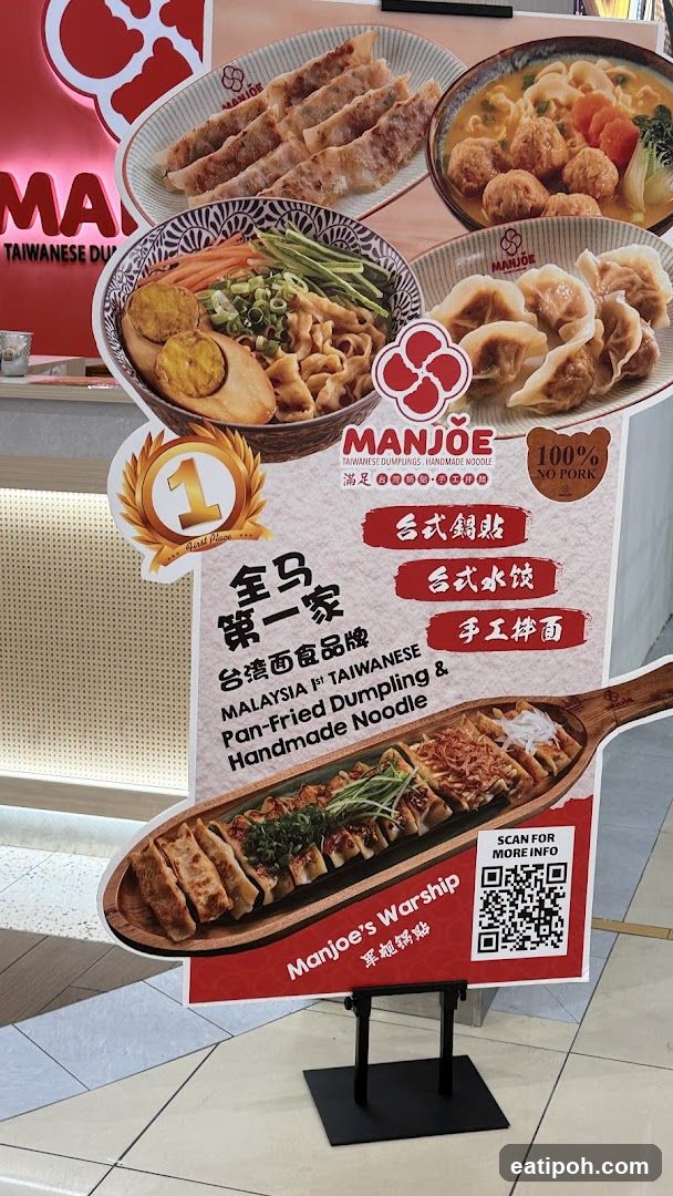 Manjoe Taiwanese Dumplings & Handmade Noodle Promotional Stand