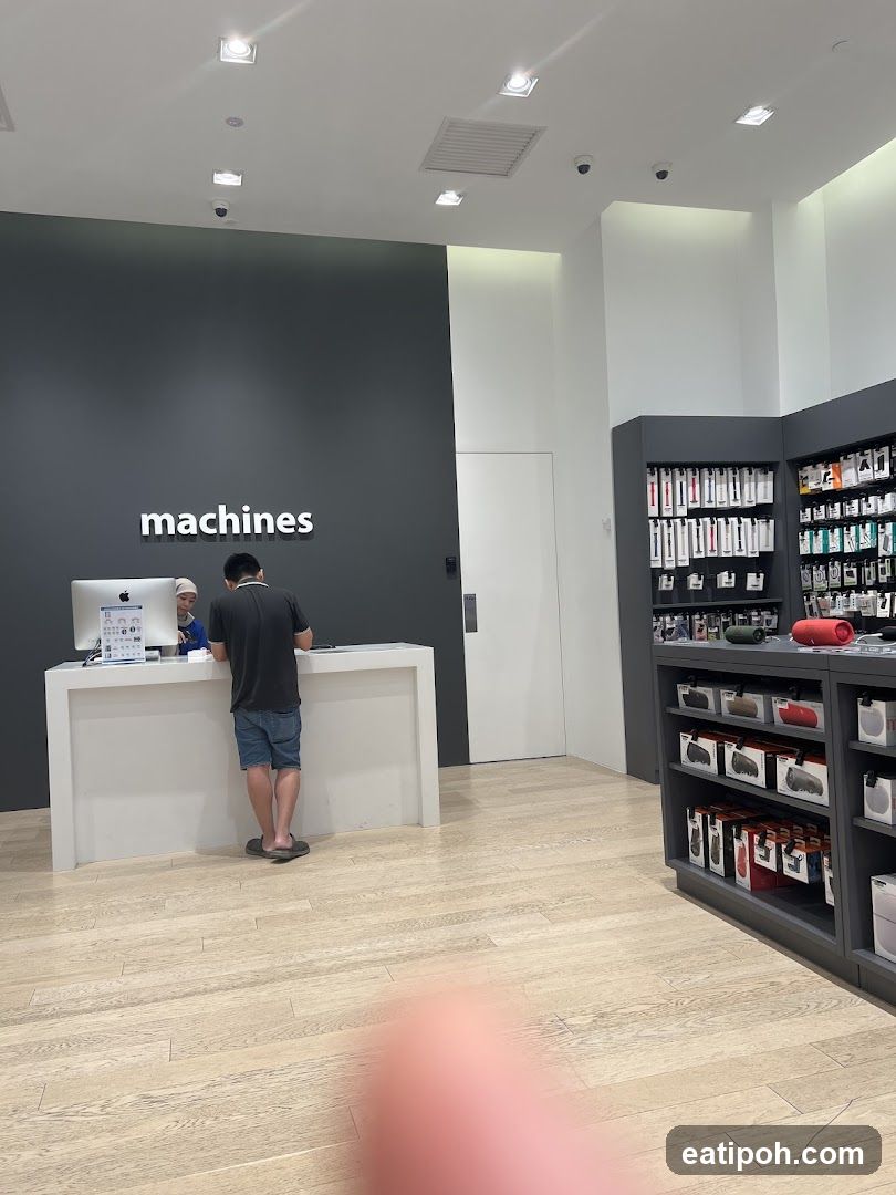 Interior of a retail store