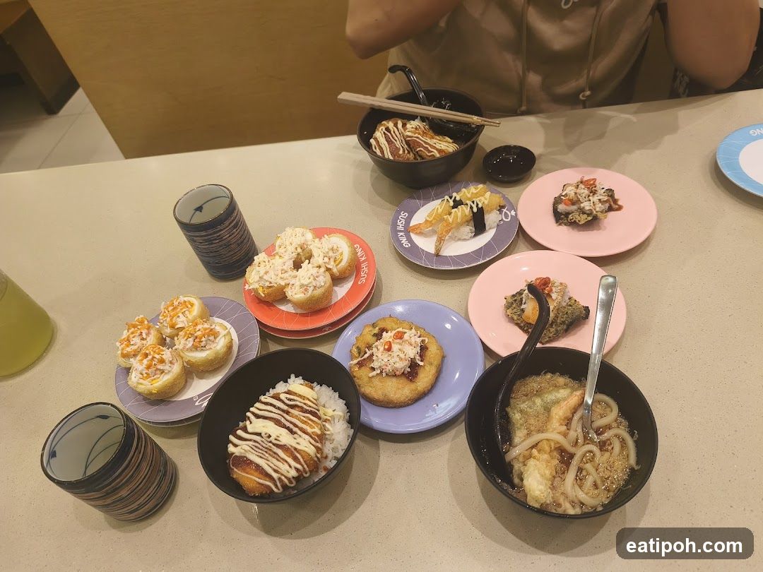 Table with Japanese dishes