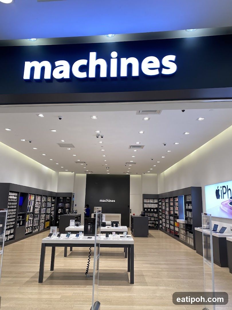 Interior of a tech store section