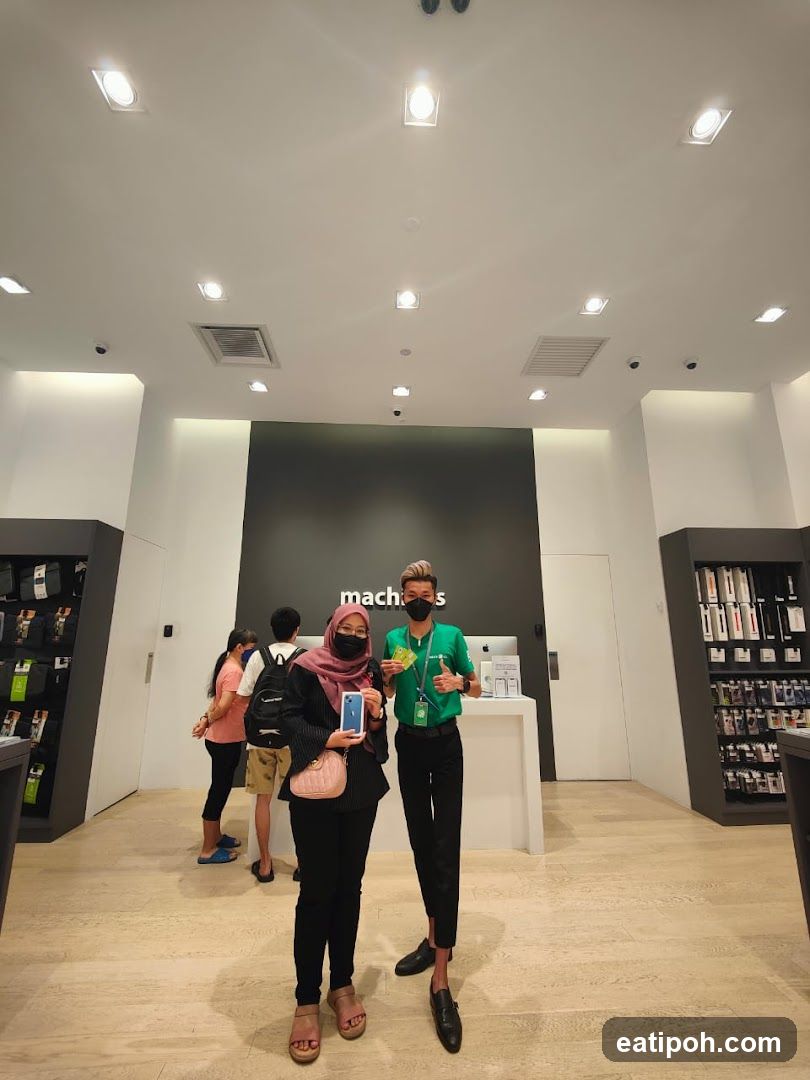 Inside a retail store