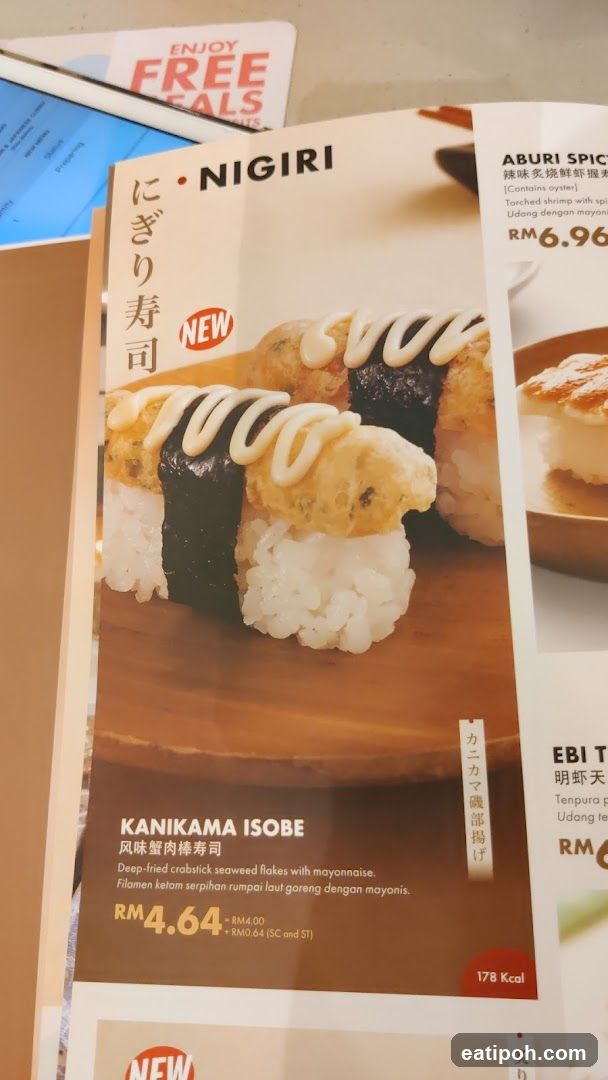 Nigiri Menu Section