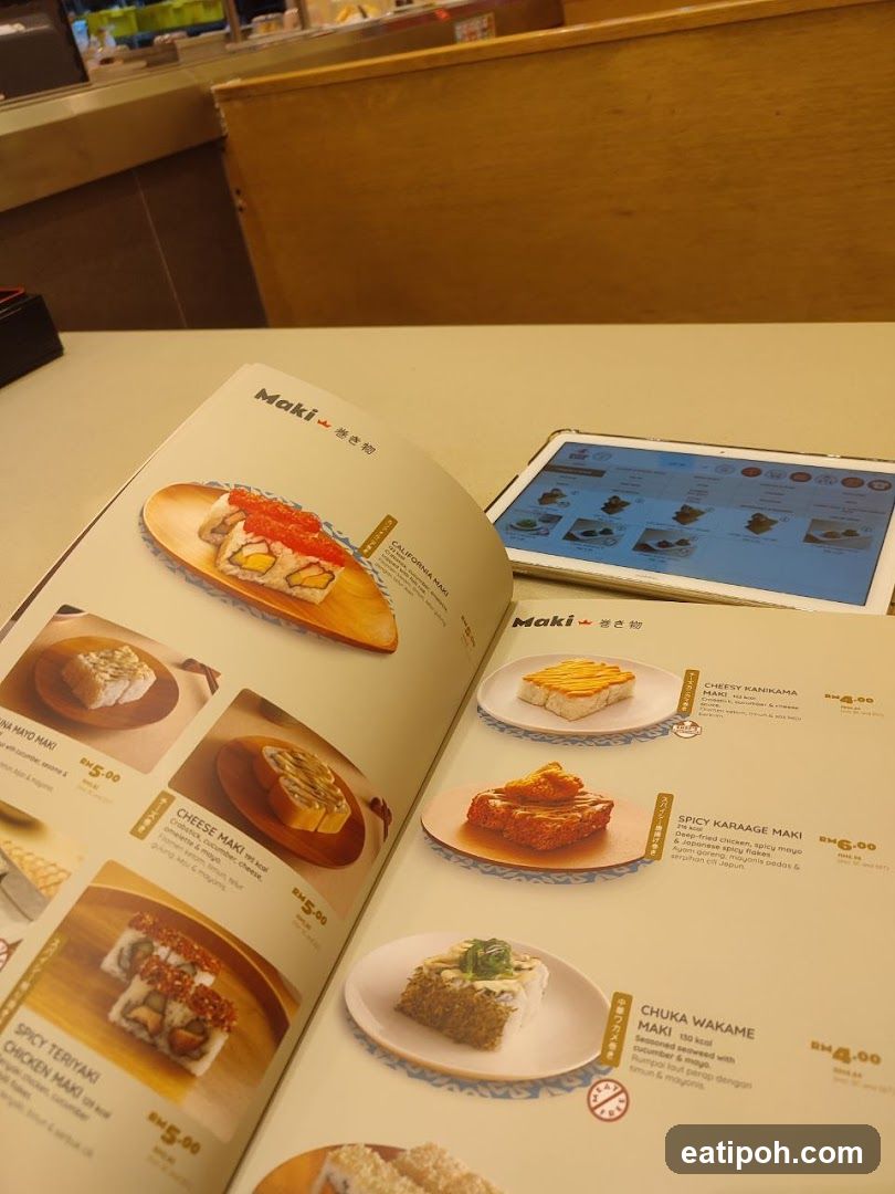 Restaurant Interior with Menu and Tablet
