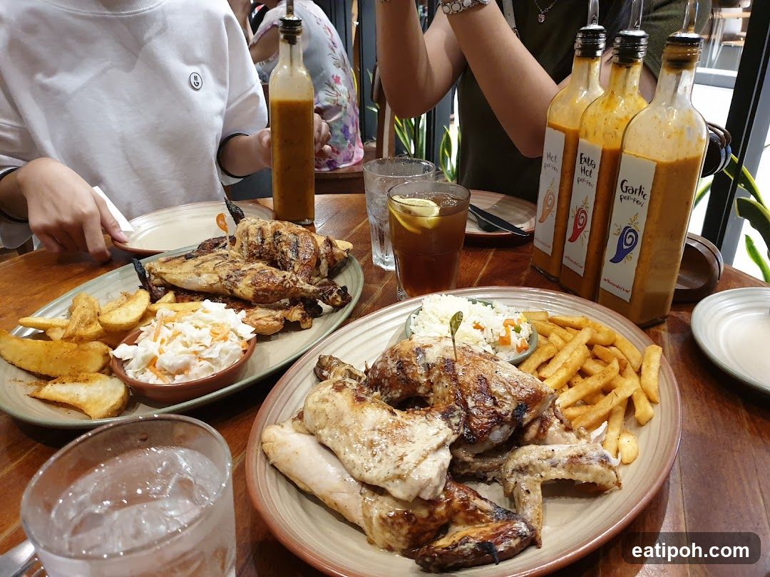 Dining Table with Food and Condiments