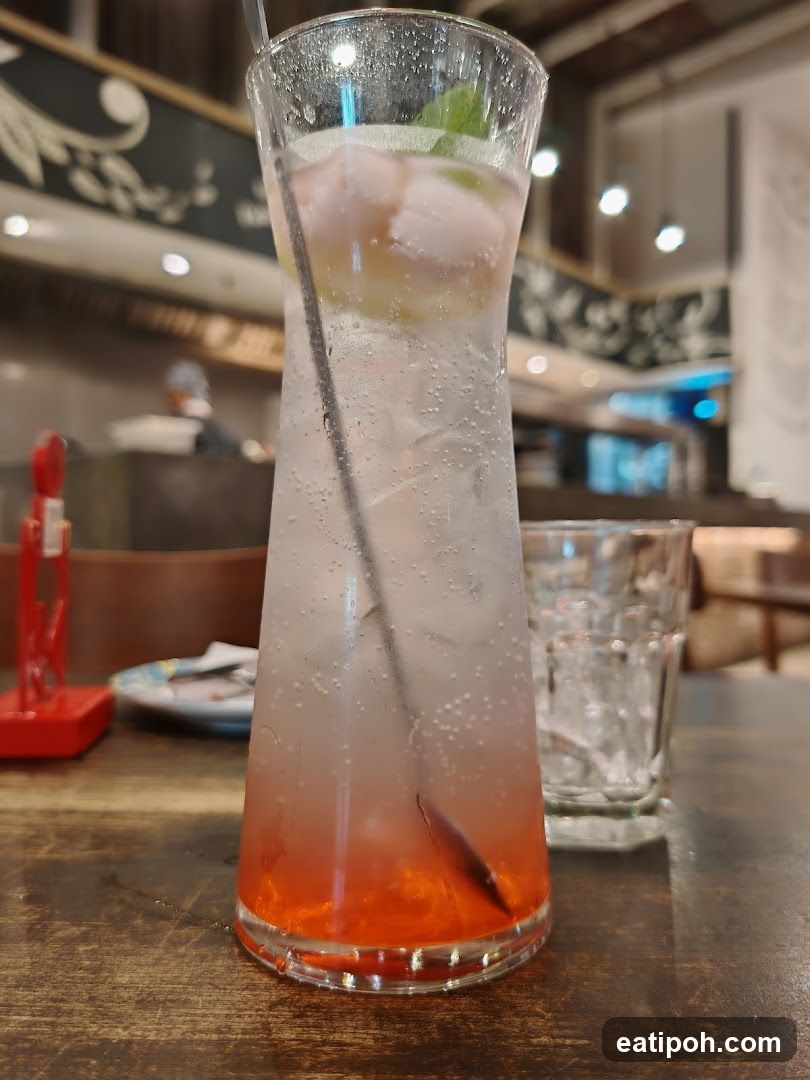 Cocktail in restaurant interior