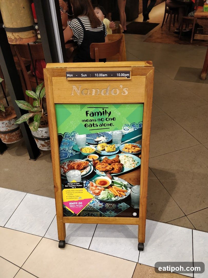 Nando's promotional stand