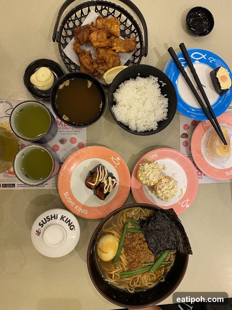 Sushi King Meal Spread