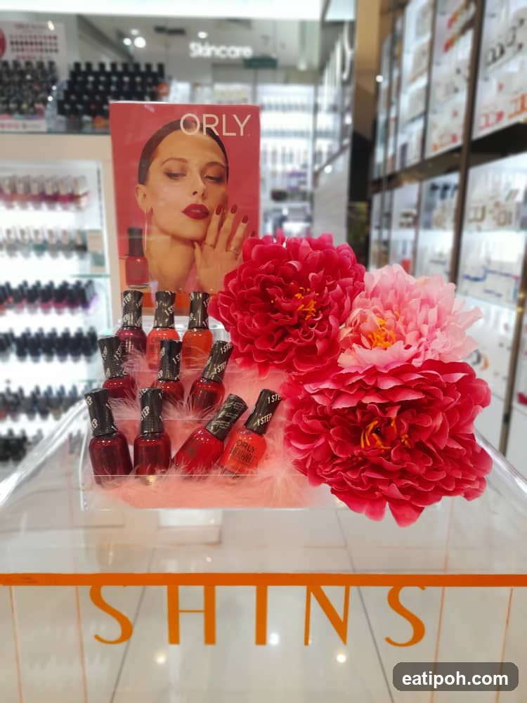 Orly Nail Polish Display in Retail Store