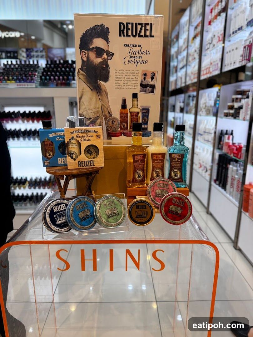 Reuzel Product Display in Retail Store