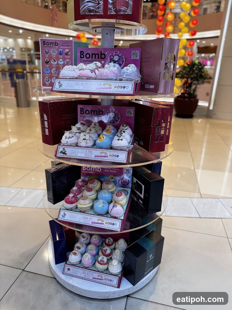 Bomb Cosmetics Display in Mall