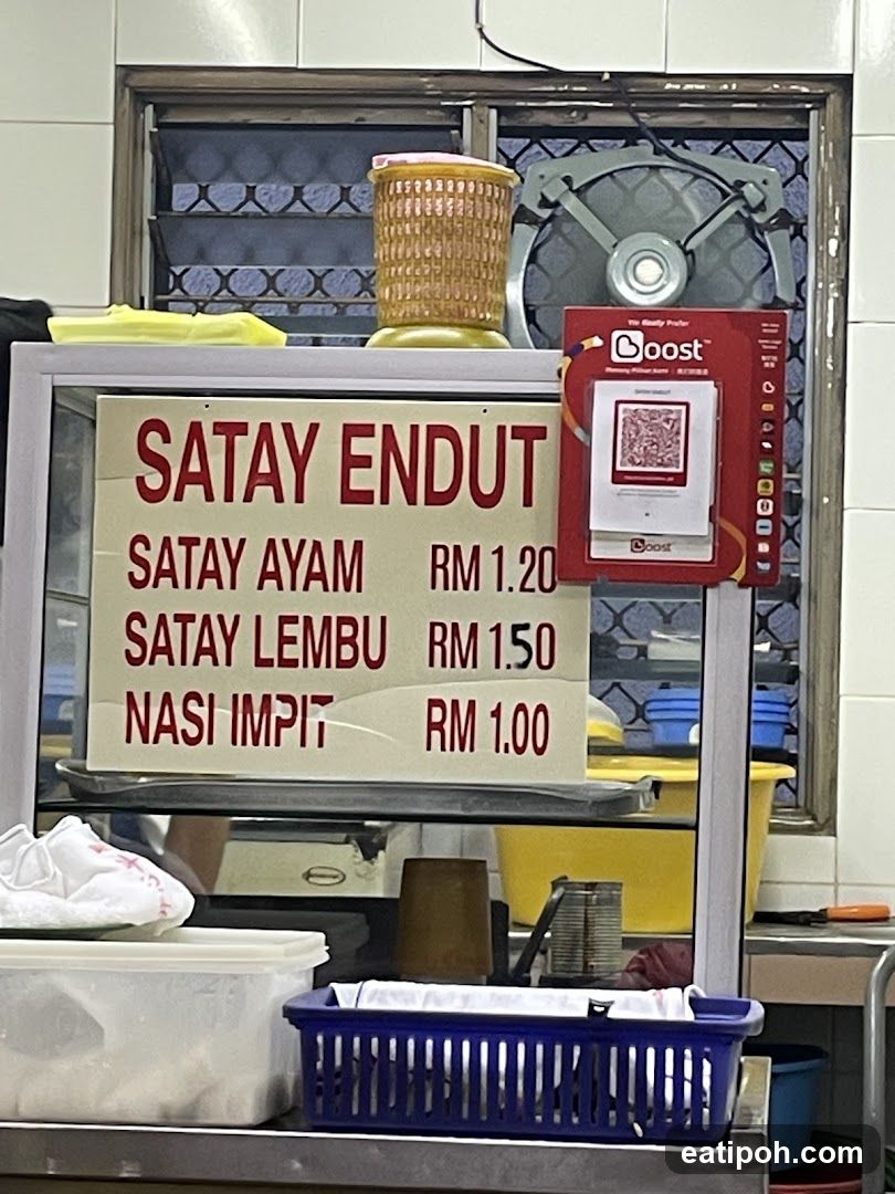 Satay Endut Menu Board