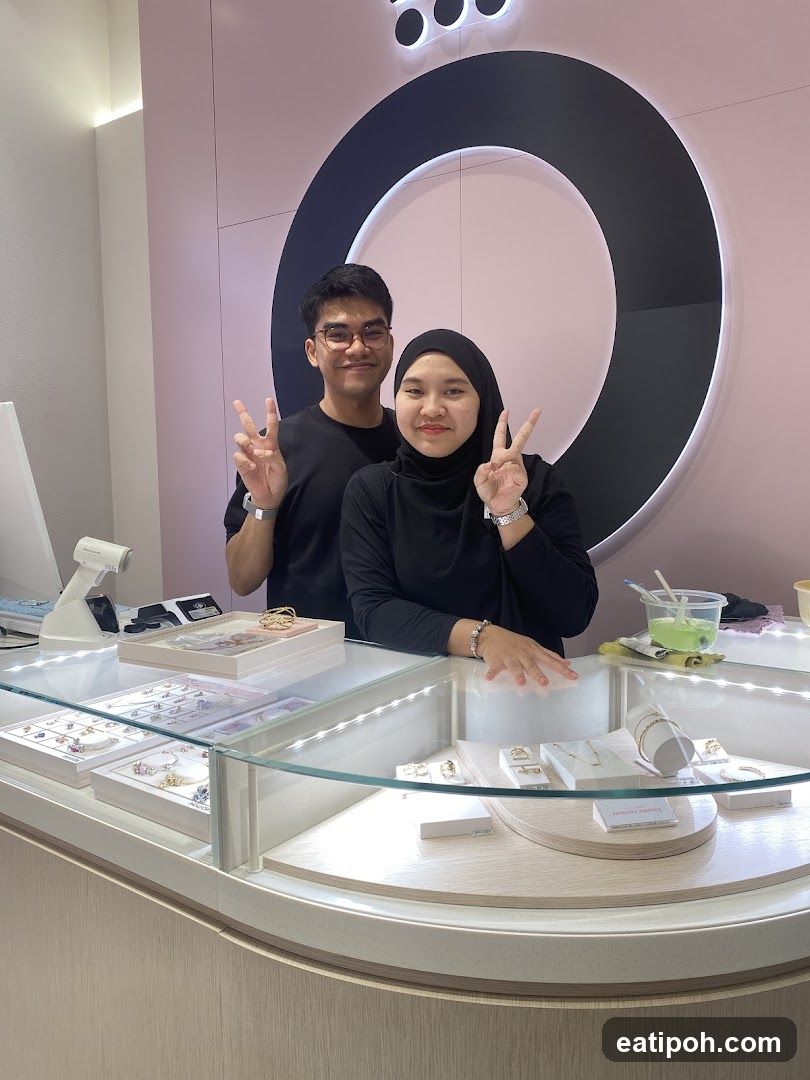 Interior of jewelry store