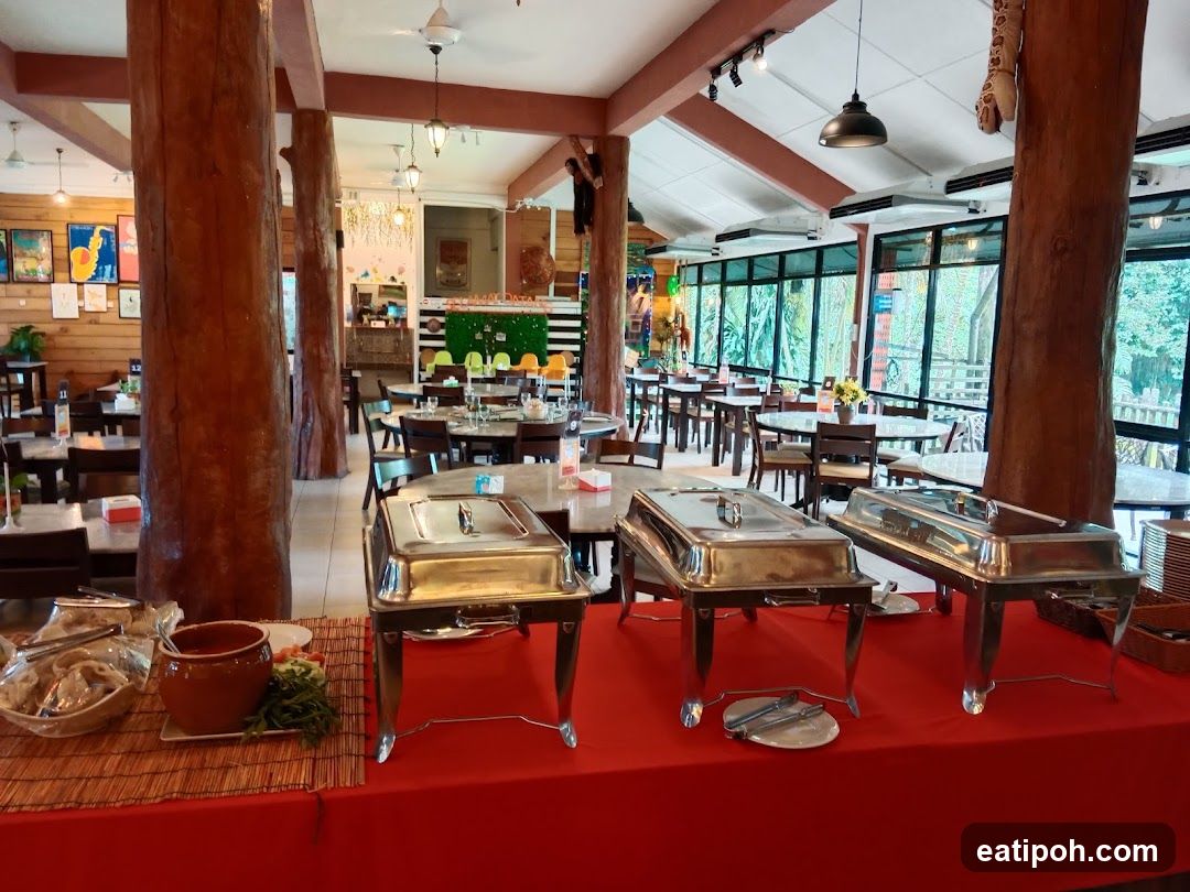 Restaurant Interior with Buffet Setup