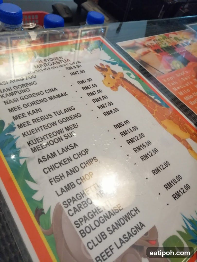 Restoren Mergastua Menu