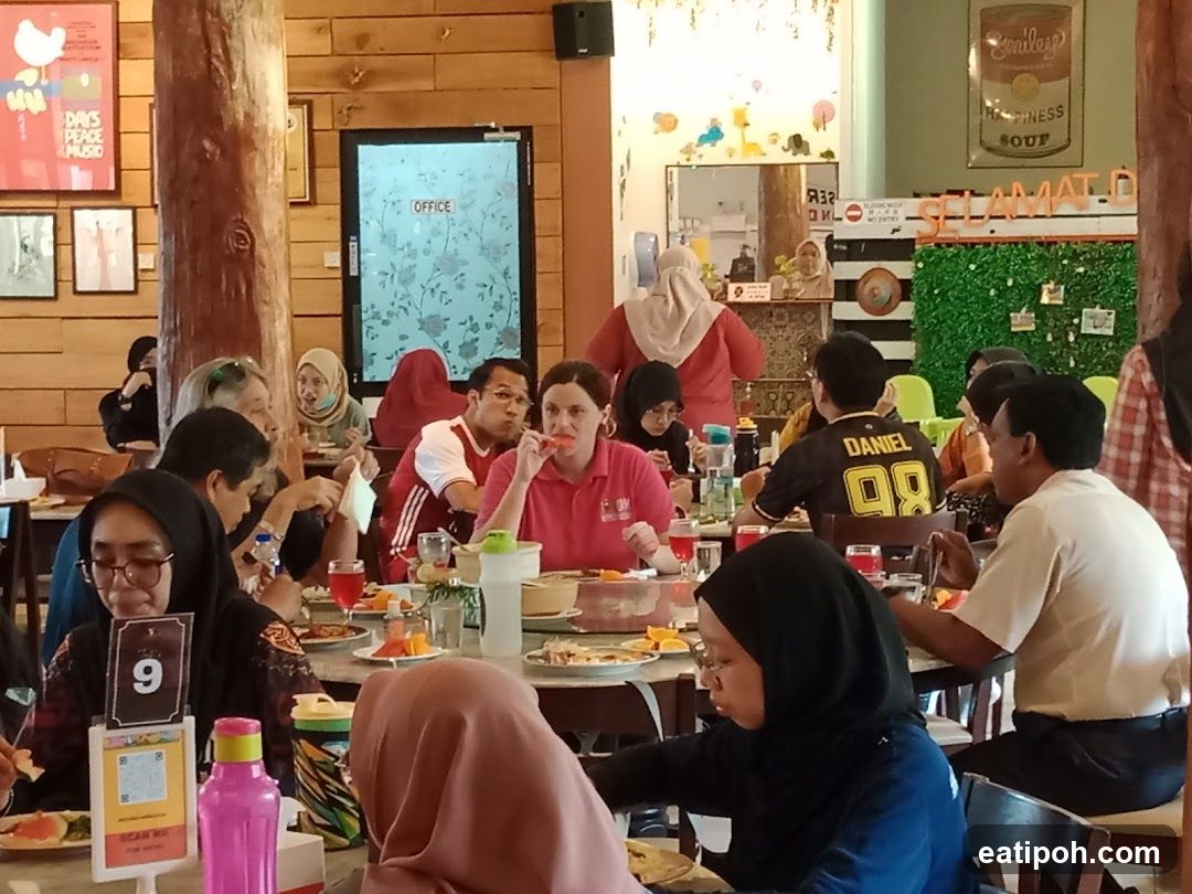 Restaurant Interior with Diners