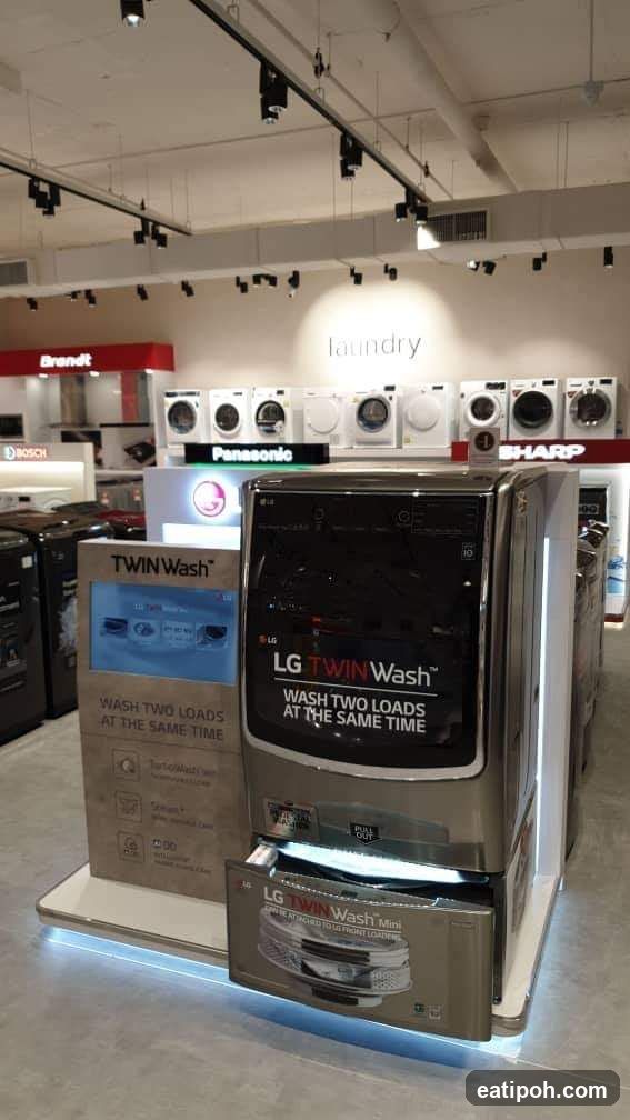 LG TwinWash Display in Appliance Store