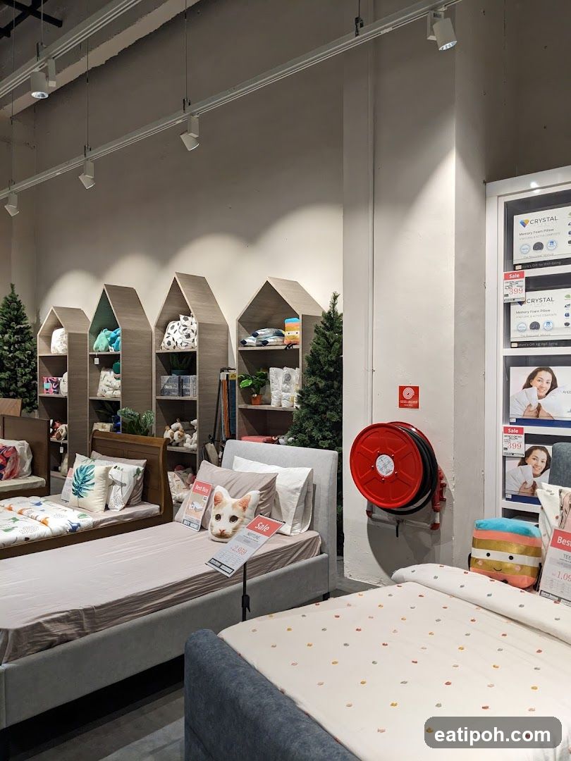 Interior of furniture showroom