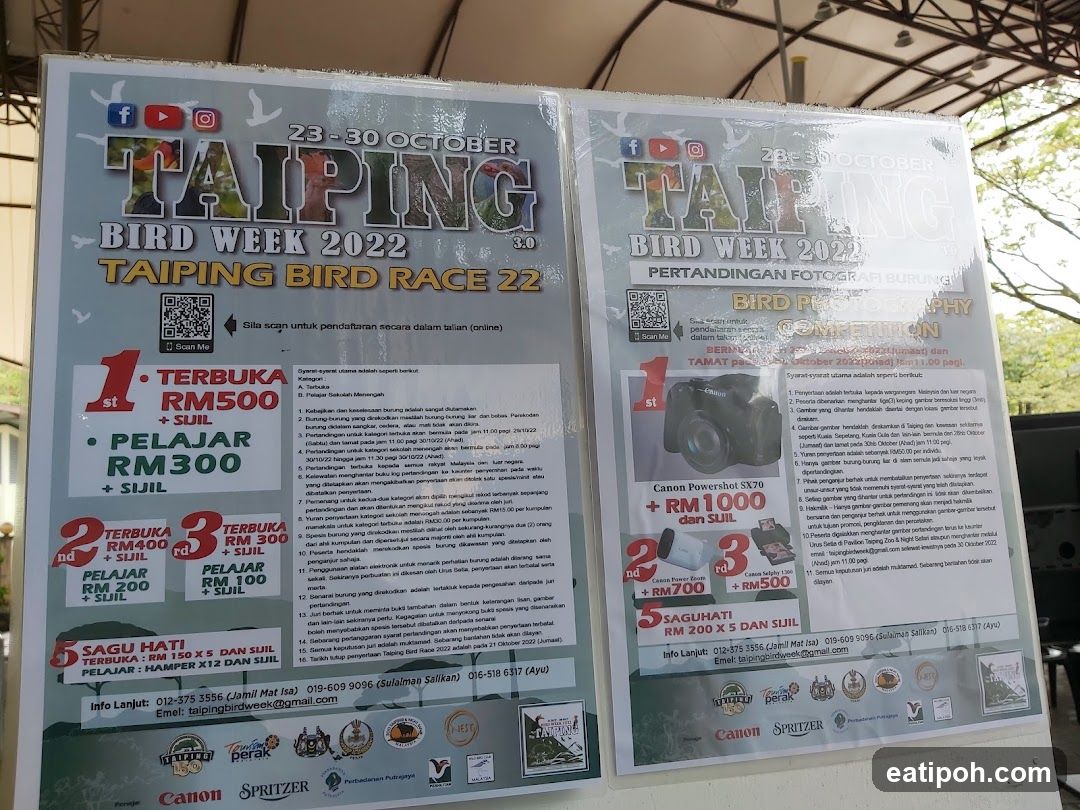 Taiping Bird Week 2022 promotional posters