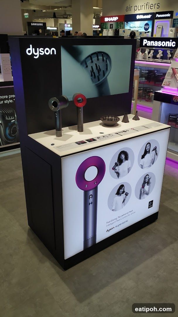 Dyson Product Display in Retail Store